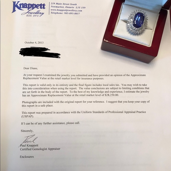 Tanzanite diamond ring/pendant unworn - Picture 5 of 5
